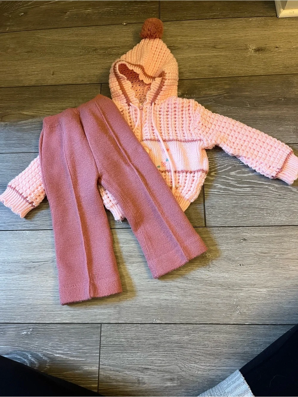 Vintage Toddler Girl’s Knit Sweater Set Size 18 Mo